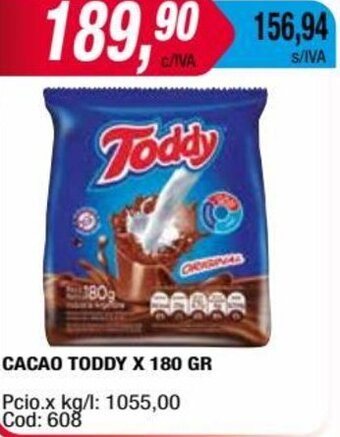 Maxiconsumo CACAO TODDY X 180 GR oferta