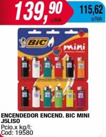 Maxiconsumo ENCENDEDOR ENCEND. BIC MINI J5LISO oferta