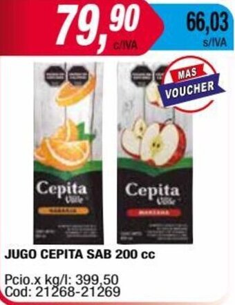 Maxiconsumo JUGO CEPITA SAB 200 cc oferta