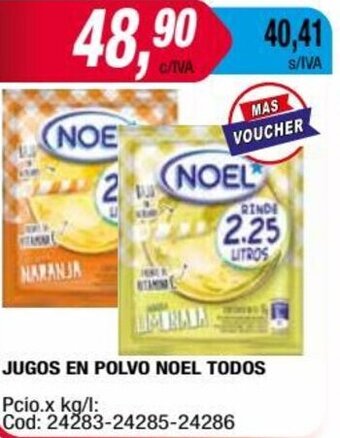 Maxiconsumo JUGOS EN POLVO NOEL TODOS oferta