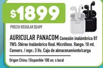 Supermercados Vea Auricular Panacom Origen China/ Disponible 100 un. x local oferta