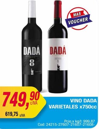 Maxiconsumo VINO DADA VARIETALES X750cc oferta