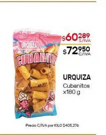 Nini Mayorista Urquiza Cubanitos x180g oferta