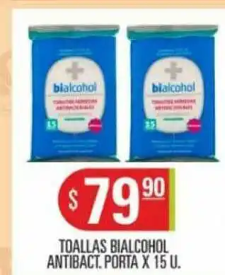 Supermercados Caracol Toallas Bialcohol Antibact. Porta x 15 u. oferta