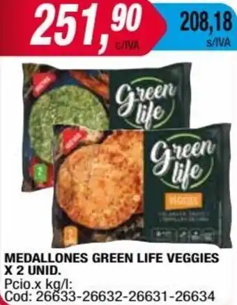 Maxiconsumo MEDALLONES GREEN LIFE VEGGIES X 2 UNID. oferta