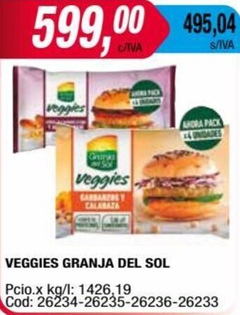 Maxiconsumo VEGGIES GRANJA DEL SOL oferta