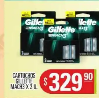 Supermercados Caracol Gillette Mach3 Cartuchos x 2u. oferta