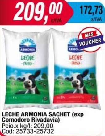 Maxiconsumo LECHE ARMONIA SACHET (exp Comodoro Rivadavia) oferta
