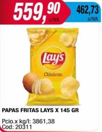 Maxiconsumo PAPAS FRITAS LAYS X 145 GR oferta