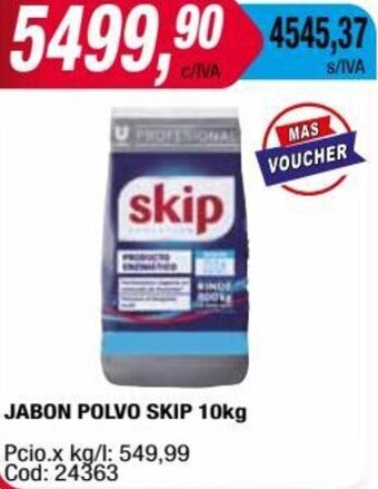 Maxiconsumo JABON POLVO SKIP 10kg oferta