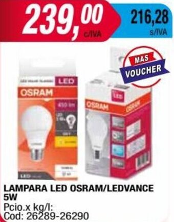 Maxiconsumo LAMPARA LED OSRAM/LEDVANCE 5W oferta