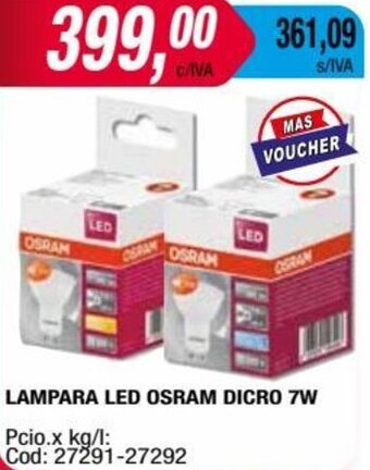 Maxiconsumo LAMPARA LED OSRAM DICRO 7W oferta