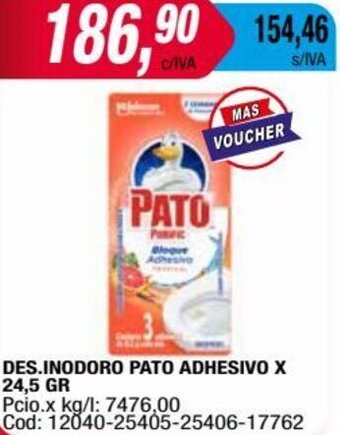 Maxiconsumo DES.INODORO PATO ADHESIVO X 24,5 GR oferta