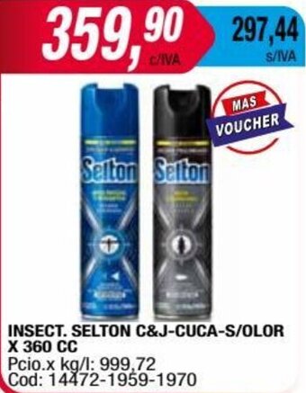 Maxiconsumo INSECT. SELTON C&J-CUCA-S/OLOR X 360 CC oferta