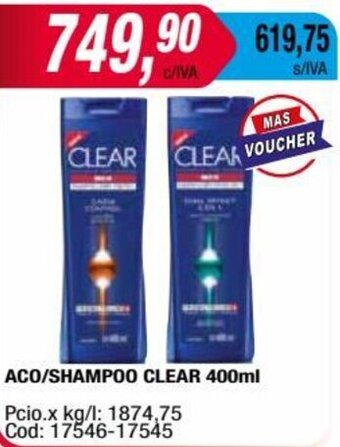 Maxiconsumo ACO/SHAMPOO CLEAR 400ml oferta