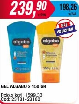 Maxiconsumo GEL ALGABO x 150 GR oferta