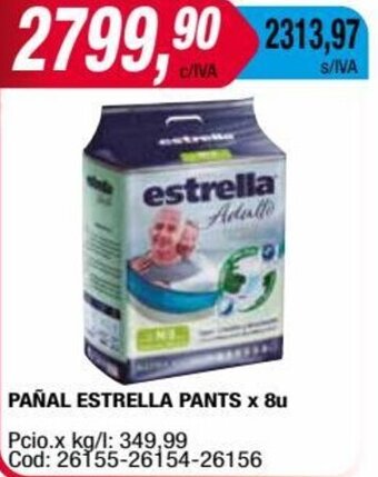 Maxiconsumo PAÑAL ESTRELLA PANTS x 8u oferta