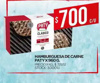 Supermercados DIA Paty Hamburguesa de Carne x960g oferta