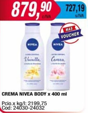 Maxiconsumo CREMA NIVEA BODY x 400 ml oferta