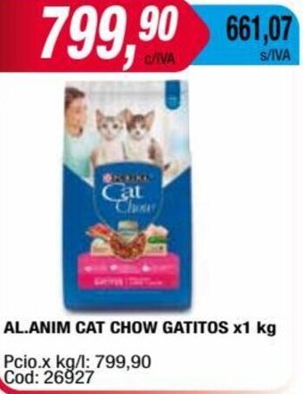 Maxiconsumo AL.ANIM CAT CHOW GATITOS x1 kg oferta