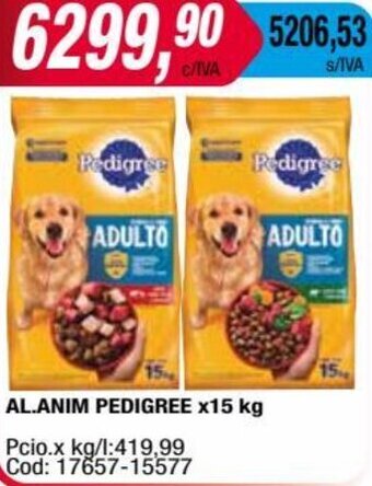 Maxiconsumo AL.ANIM PEDIGREE x15 kg oferta
