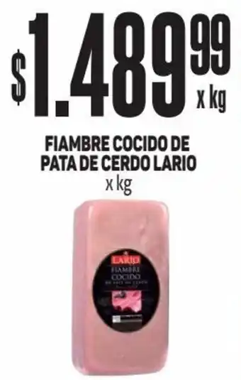 Makro FIAMBRE COCIDO DE PATA DE CERDO LARIO x kg oferta