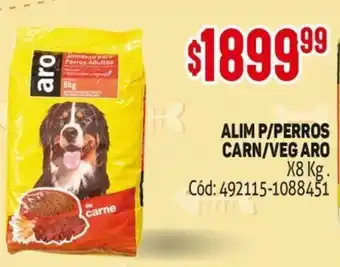 Makro ALIM P/PERROS CARN/VEG ARO X8 Kg. oferta