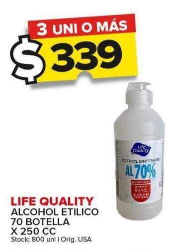 Carrefour Maxi Alcohol life quality 70% x 250cc oferta