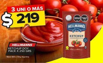 Carrefour Maxi Ketchup hellmann's doypack x 250 gr oferta