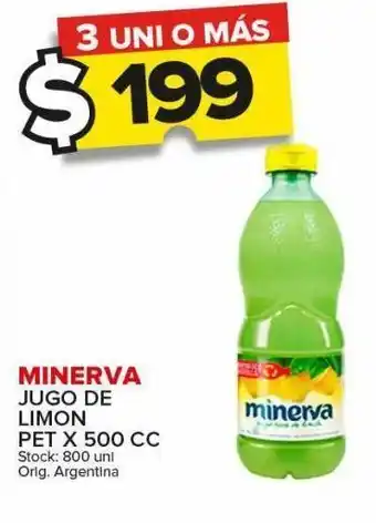 Carrefour Maxi Jugo de limón minerva 500cc oferta