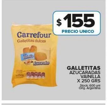 Carrefour Maxi Galletas azucaradas vainilla x 250g oferta