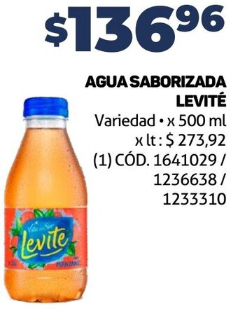 Makro AGUA SABORIZADA LEVITÉ Variedad x 500 ml oferta