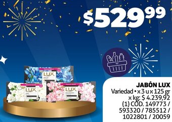 Makro JABÓN LUX 3U X 125gr oferta