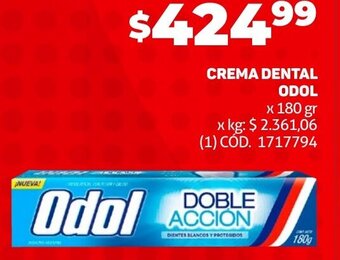 Makro CREMA DENTAL ODOL x 180 gr oferta