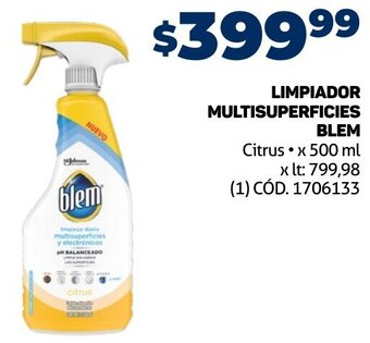 Makro LIMPIADOR MULTISUPERFICIES BLEM Citrus x 500 ml oferta