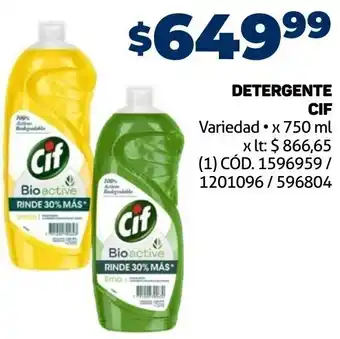 Makro DETERGENTE CIF 750ml oferta