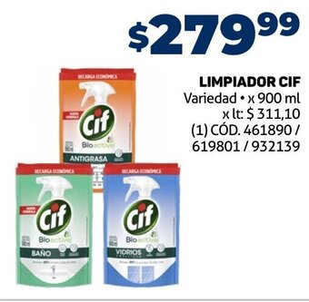 Makro LIMPIADOR CIF Variedad x 900 ml oferta