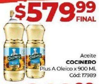 Diarco Aceite COCINERO Plus A Oleico x 900 ML oferta