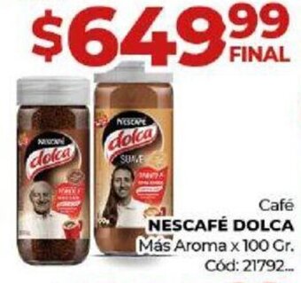 Diarco Café NESCAFÉ DOLCA Más Aroma x 100 Gr. oferta