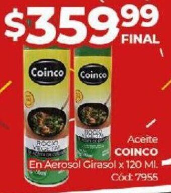 Diarco Aceite COINCO En Aerosol Girasol x 120 MI. oferta