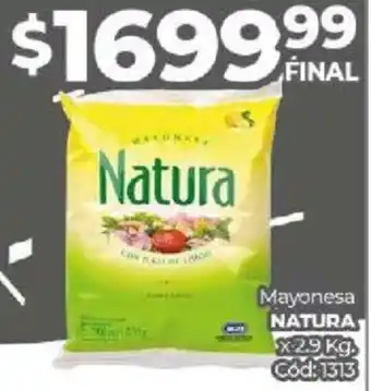 Mayonesa NATURA x2.9 Kg.