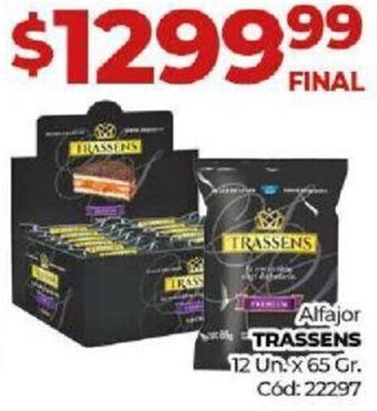 Diarco Alfajor TRASSENS 12 Un.X 65 Gr. oferta
