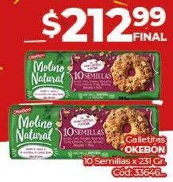Diarco Galletitas OKEBON 10 Semillas x 231 Gr oferta