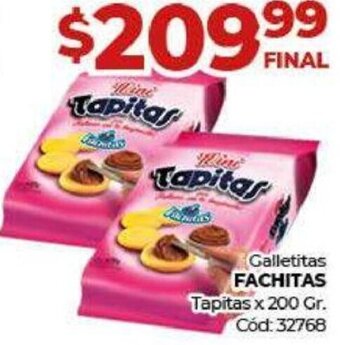 Diarco Galletitas FACHITAS Tapitas x 200 Gr oferta