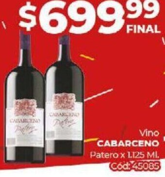 Diarco Vino CABARCENO Patero x 1.125 ML oferta