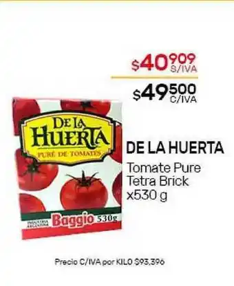 Nini Mayorista De La Huerta Tomate Pure Tetra Brick x530g oferta