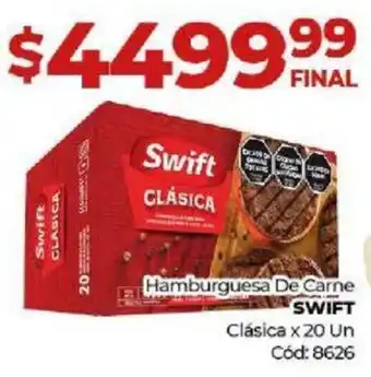 Diarco Hamburguesa De Carne SWIFT Clásica x 20 Un oferta