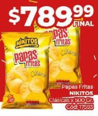 Diarco Papas Fritas NIKITOS Clásicas x 500 Gr oferta
