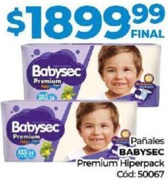 Diarco Pañales BABYSEC "Premium Hiperpack oferta