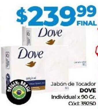 Diarco Jabón de Tocador DOVE Individual x 90 Gr. oferta